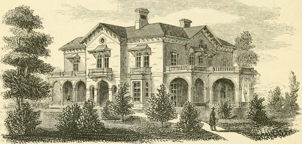 An illustration from Villas and cottages : a series of designs prepared for execution in the United State, 1857, leaf 303