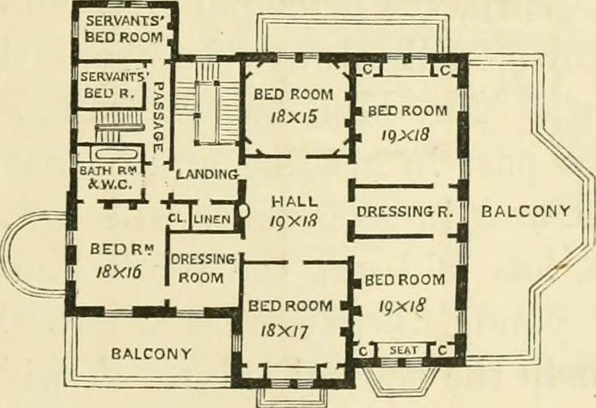 An illustration from Villas and cottages : a series of designs prepared for execution in the United State, 1857, leaf 304