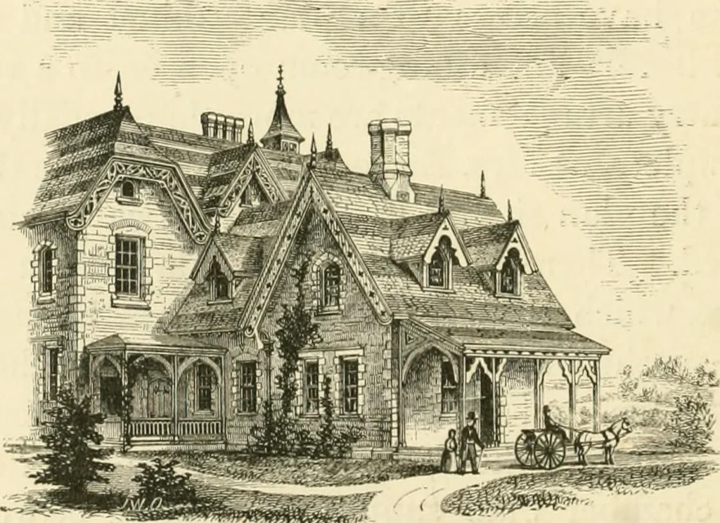 An illustration from Villas and cottages : a series of designs prepared for execution in the United State, 1857, leaf 311