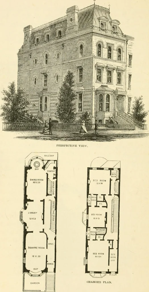 An illustration from Villas and cottages : a series of designs prepared for execution in the United State, 1857, leaf 313