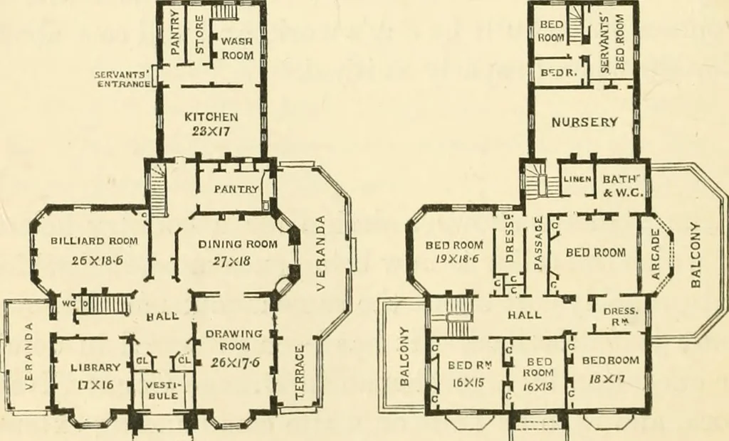 An illustration from Villas and cottages : a series of designs prepared for execution in the United State, 1857, leaf 317