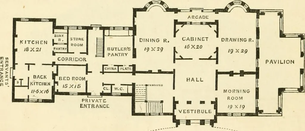 An illustration from Villas and cottages : a series of designs prepared for execution in the United State, 1857, leaf 319