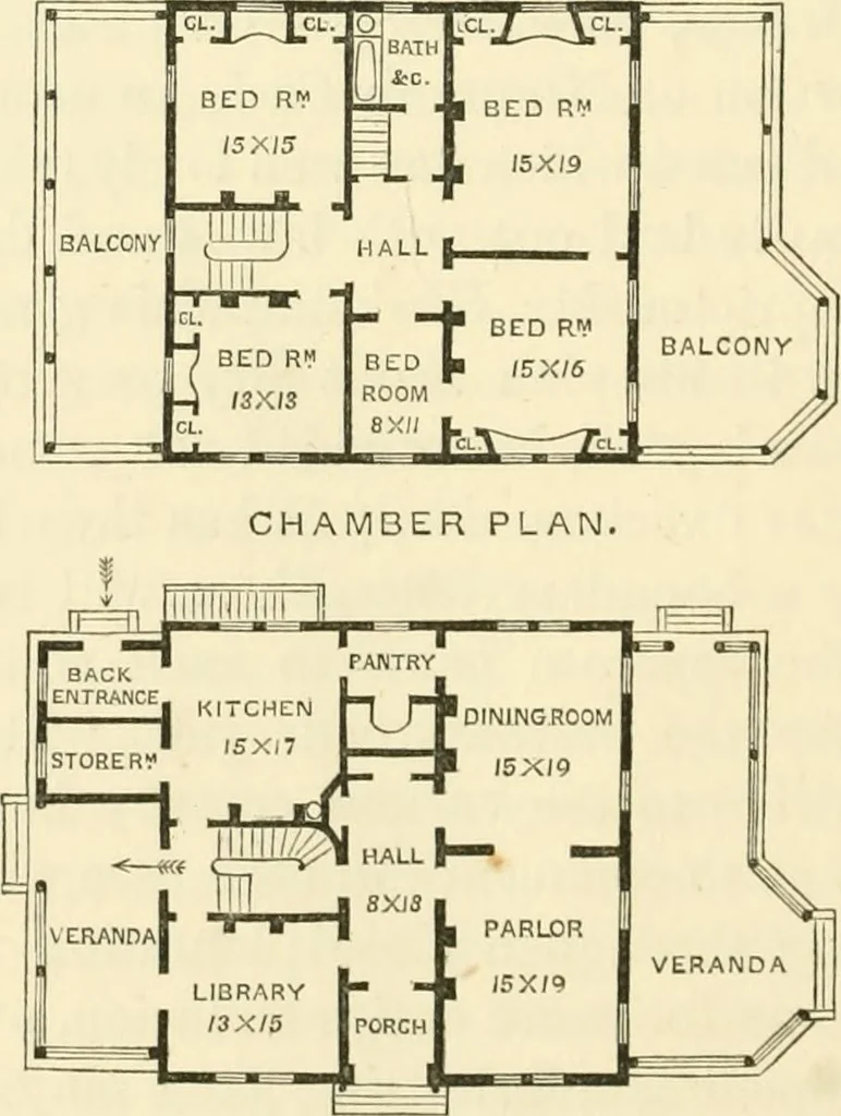 An illustration from Villas and cottages : a series of designs prepared for execution in the United State, 1857, leaf 327