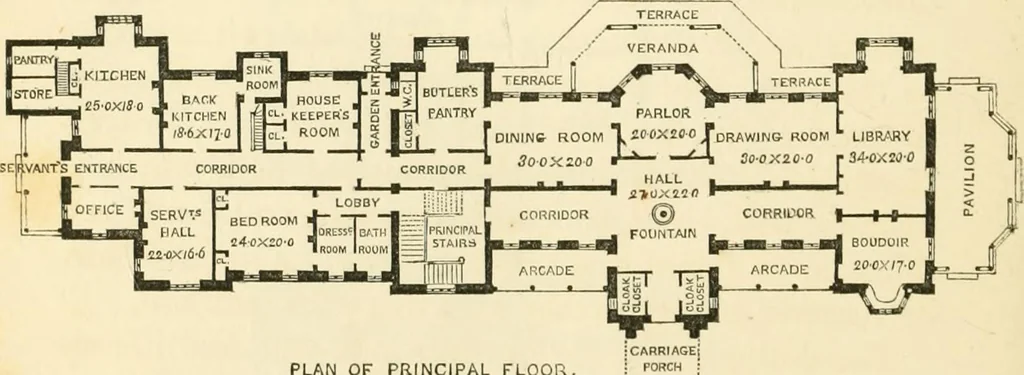 An illustration from Villas and cottages : a series of designs prepared for execution in the United State, 1857, leaf 329