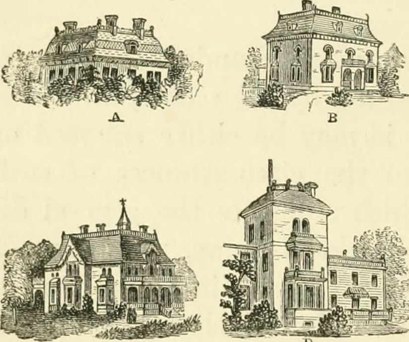 An illustration from Villas and cottages : a series of designs prepared for execution in the United State, 1857, leaf 67