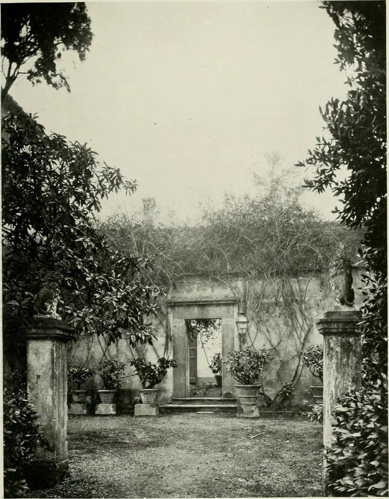 An illustration from Villas of Florence and Tuscany, 1922, leaf 112