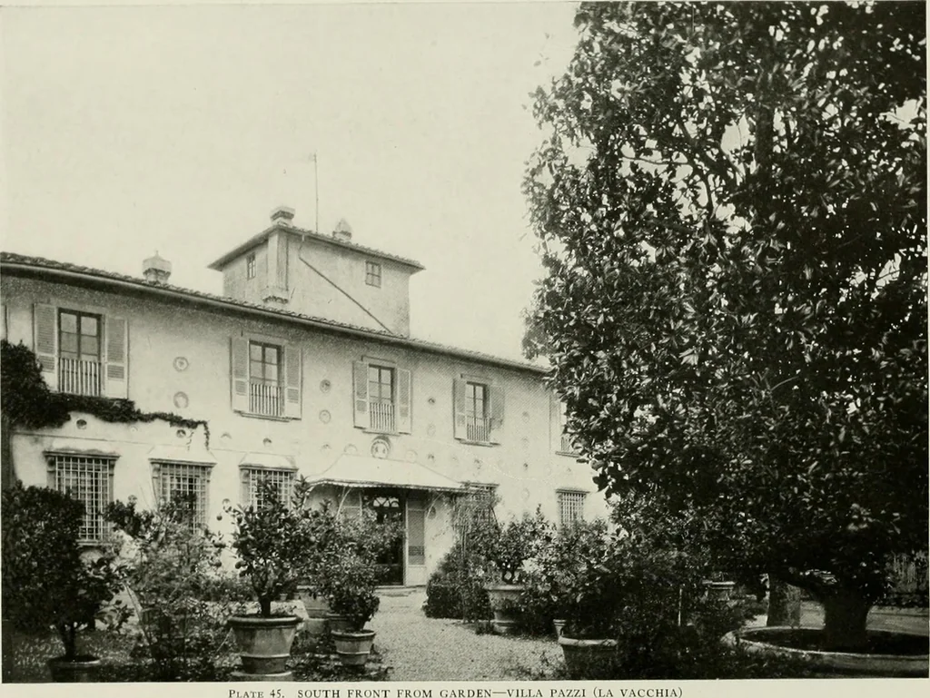 An illustration from Villas of Florence and Tuscany, 1922, leaf 146