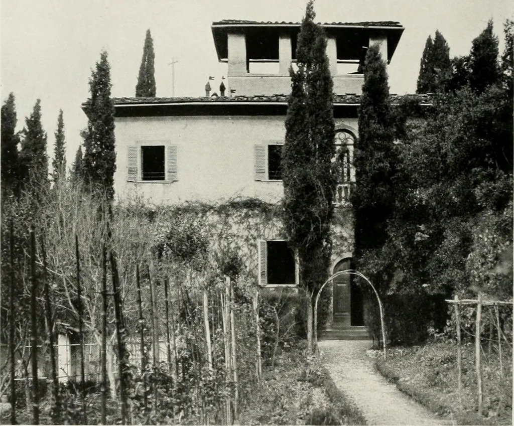 An illustration from Villas of Florence and Tuscany, 1922, leaf 155