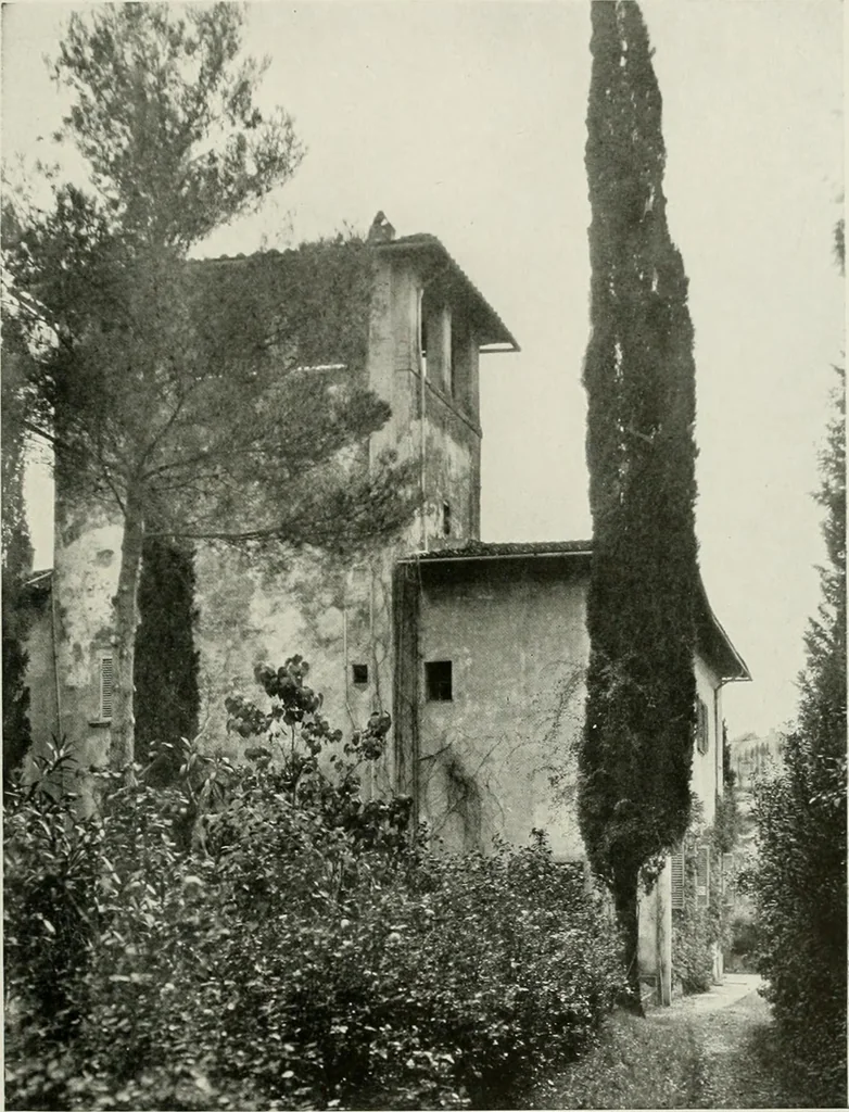 An illustration from Villas of Florence and Tuscany, 1922, leaf 156