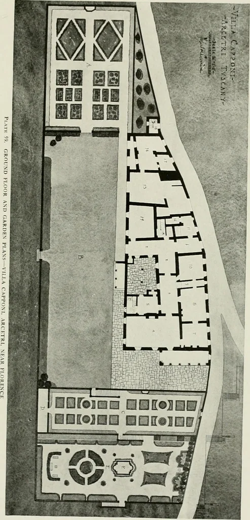 An illustration from Villas of Florence and Tuscany, 1922, leaf 164