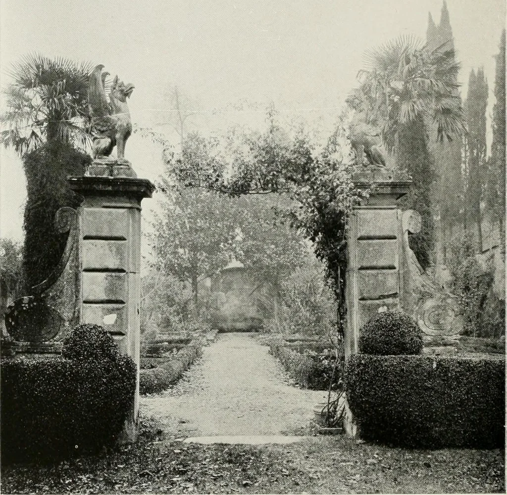 An illustration from Villas of Florence and Tuscany, 1922, leaf 179