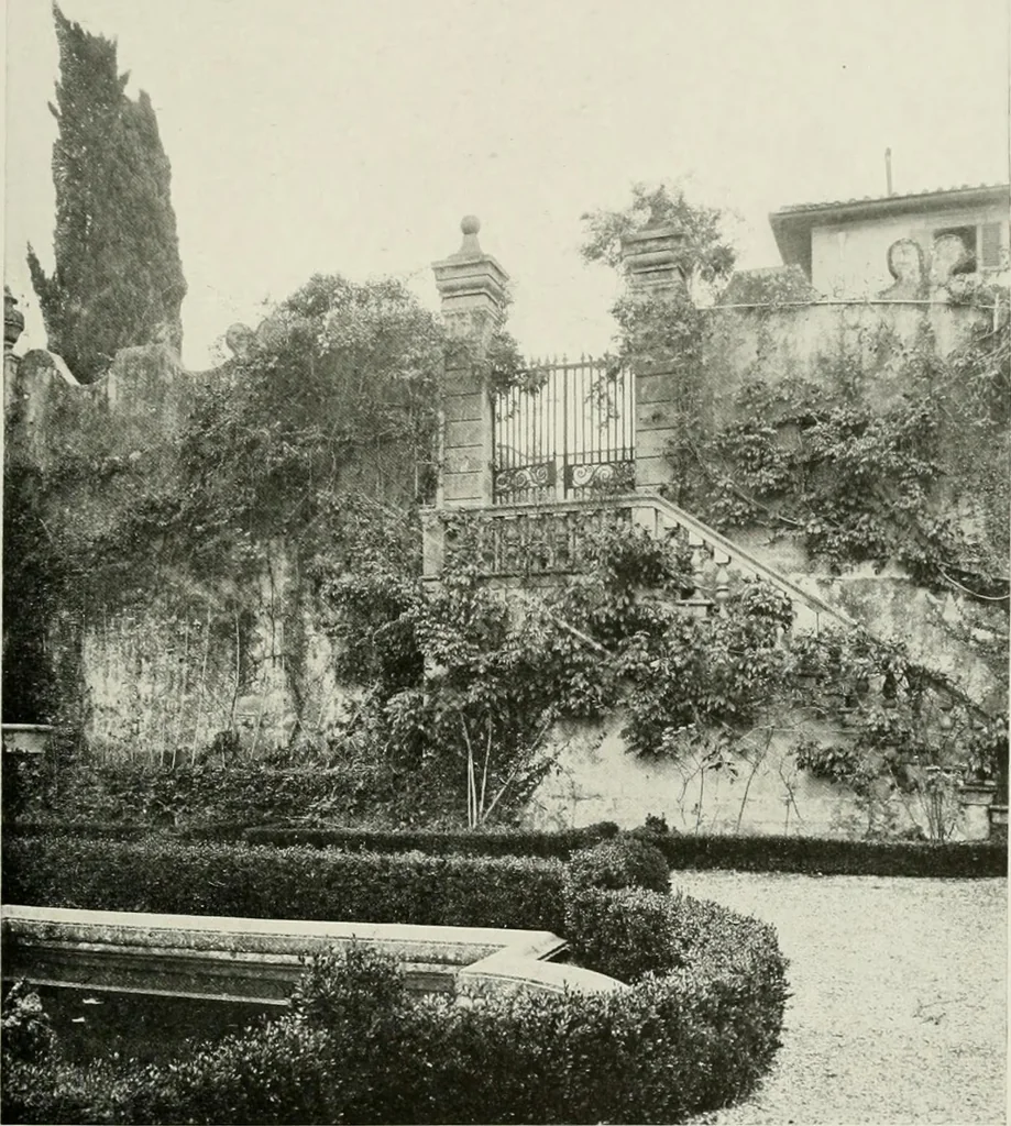 An illustration from Villas of Florence and Tuscany, 1922, leaf 182