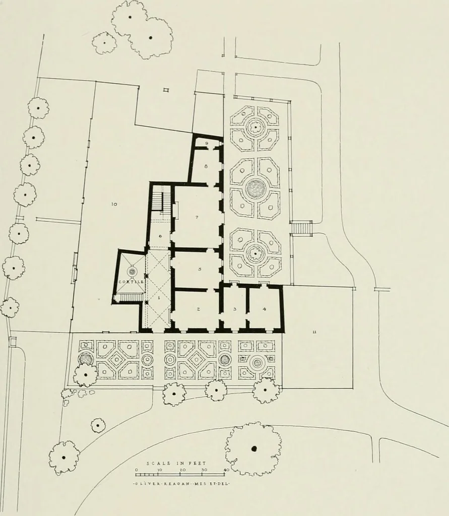 An illustration from Villas of Florence and Tuscany, 1922, leaf 188