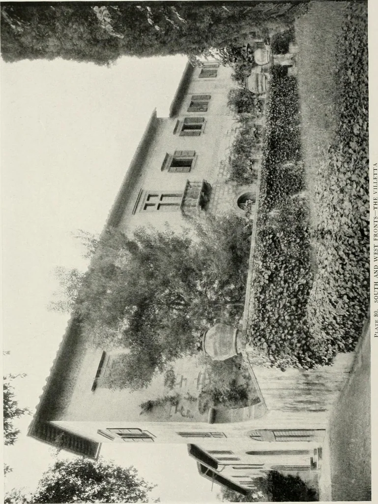 An illustration from Villas of Florence and Tuscany, 1922, leaf 189