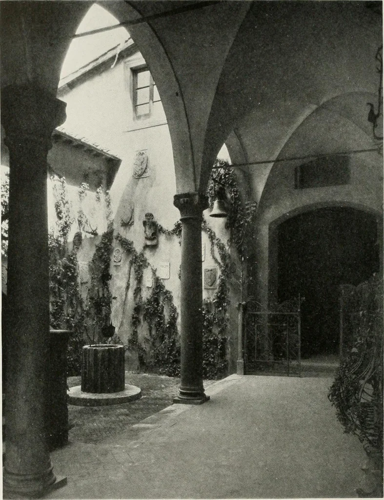 An illustration from Villas of Florence and Tuscany, 1922, leaf 195