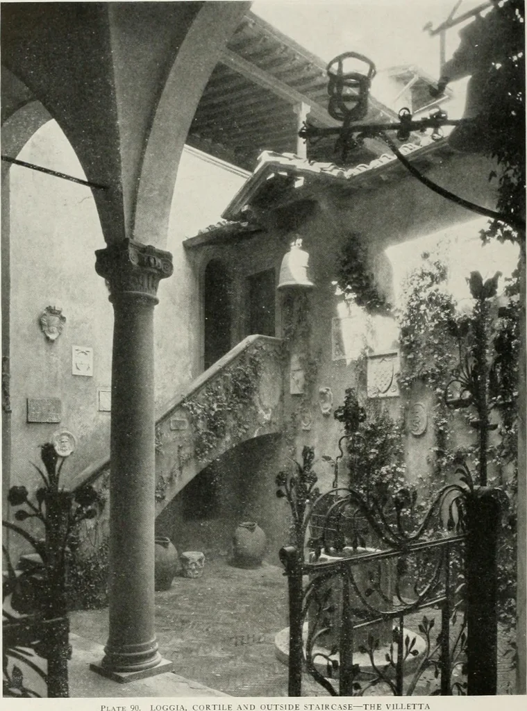 An illustration from Villas of Florence and Tuscany, 1922, leaf 197