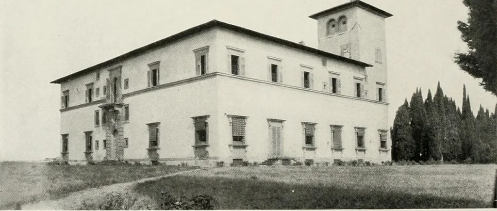An illustration from Villas of Florence and Tuscany, 1922, leaf 249