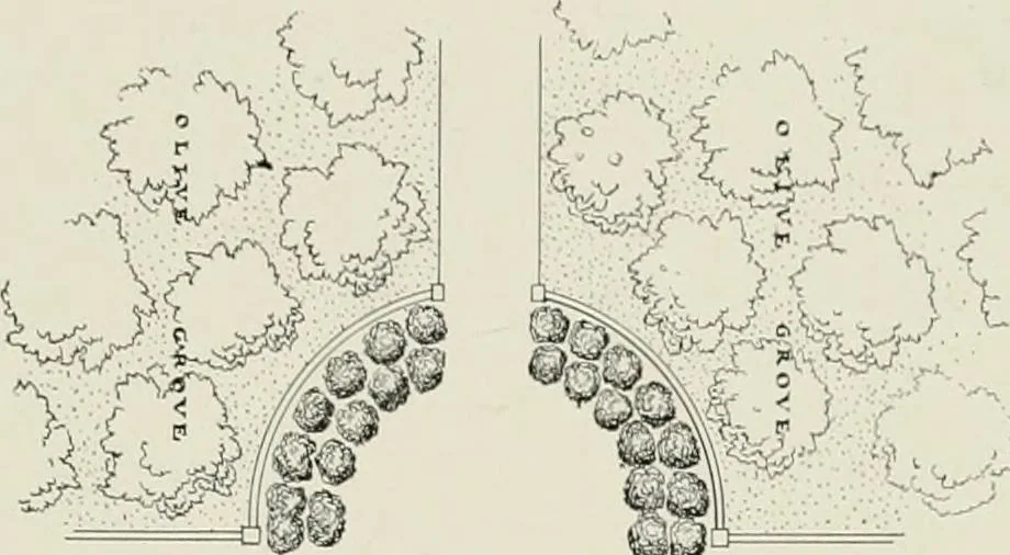 An illustration from Villas of Florence and Tuscany, 1922, leaf 262