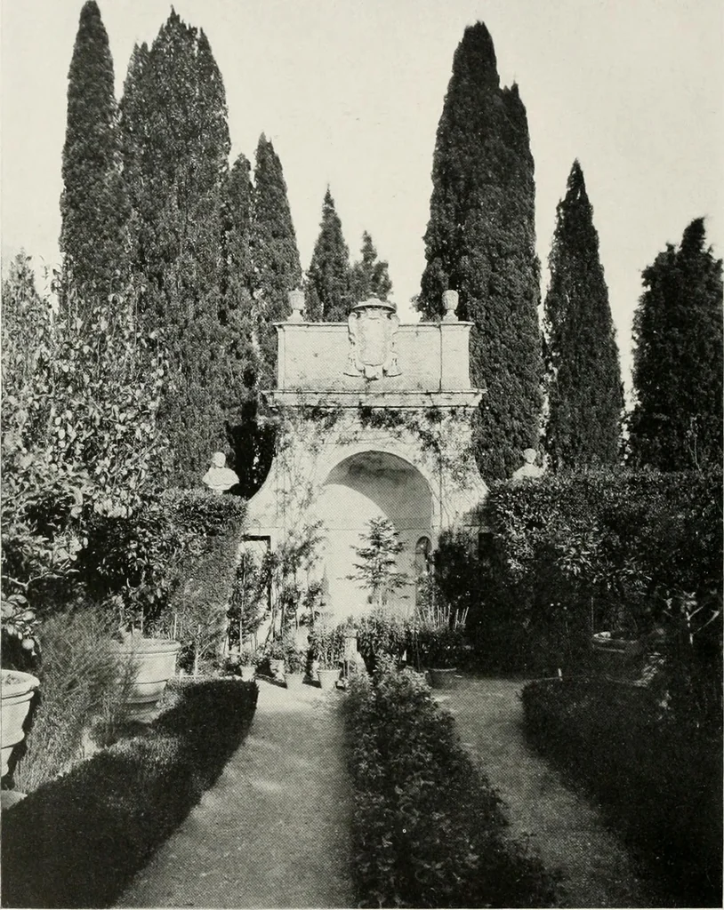 An illustration from Villas of Florence and Tuscany, 1922, leaf 297