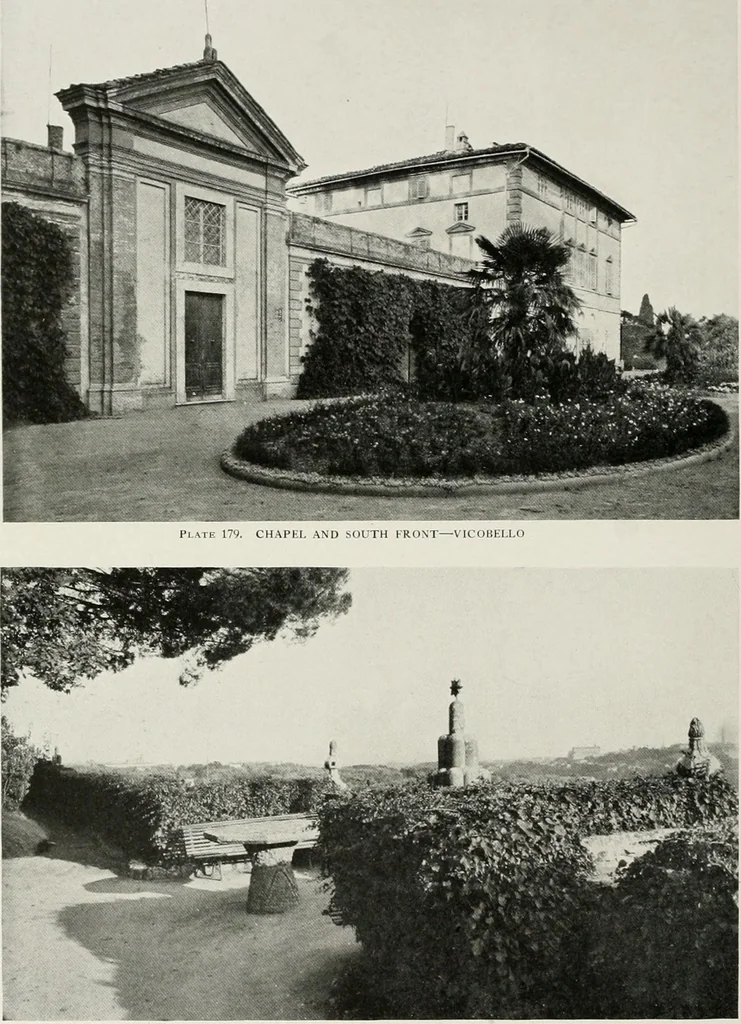 An illustration from Villas of Florence and Tuscany, 1922, leaf 299