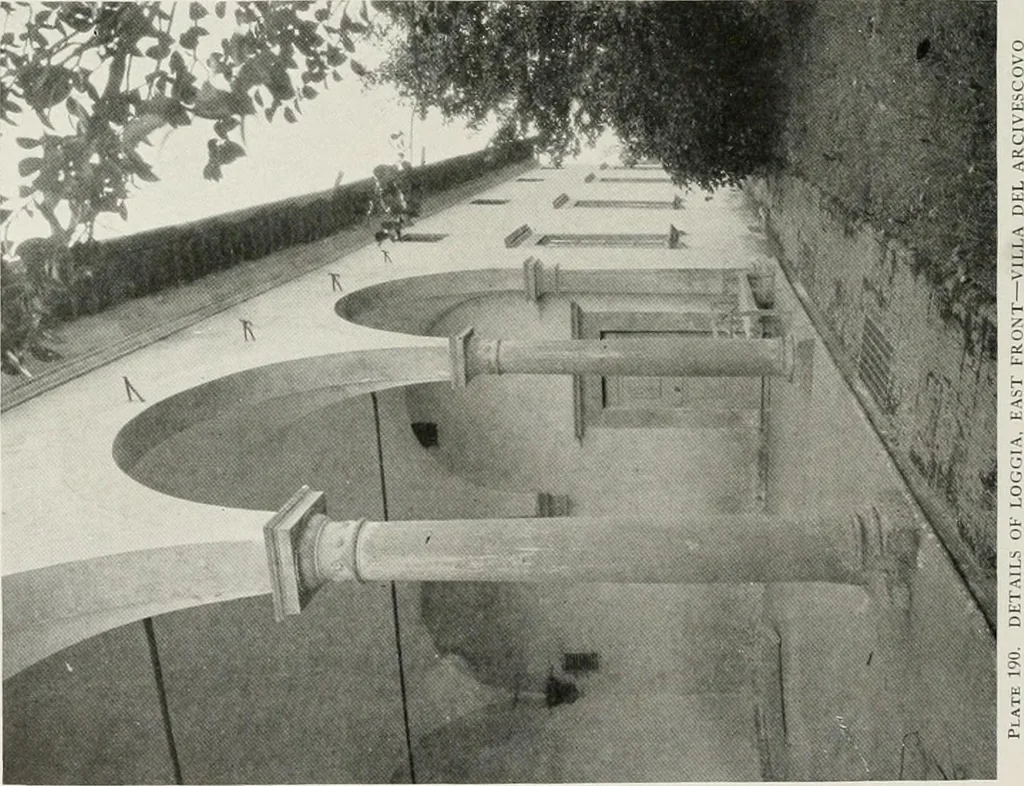 An illustration from Villas of Florence and Tuscany, 1922, leaf 311