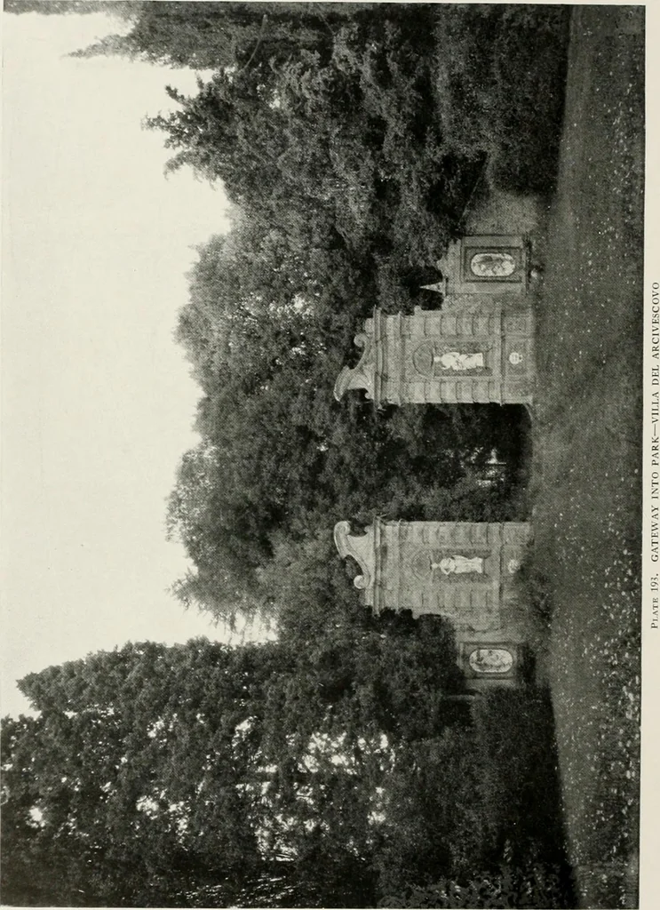 An illustration from Villas of Florence and Tuscany, 1922, leaf 313