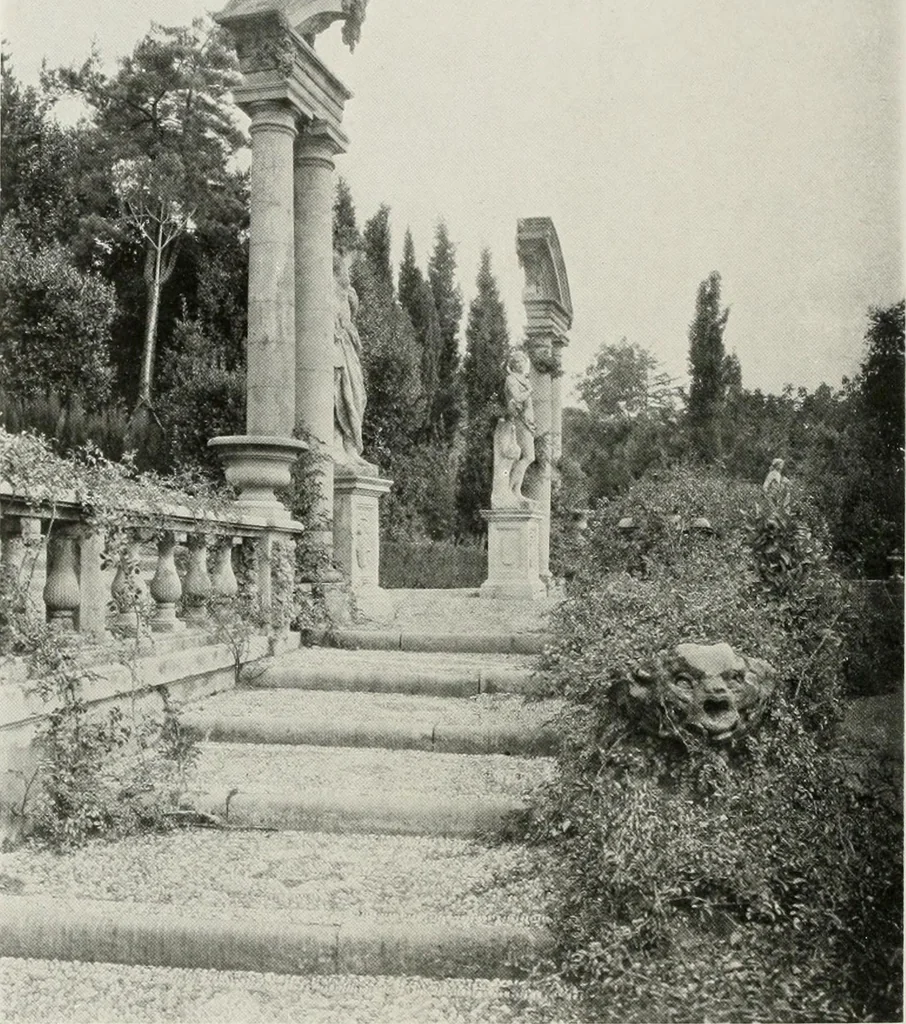 An illustration from Villas of Florence and Tuscany, 1922, leaf 341