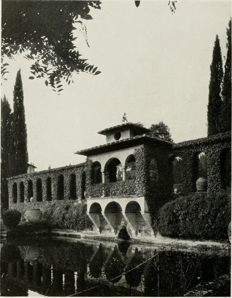An illustration from Villas of Florence and Tuscany, 1922, leaf 369