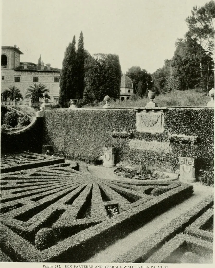 An illustration from Villas of Florence and Tuscany, 1922, leaf 370