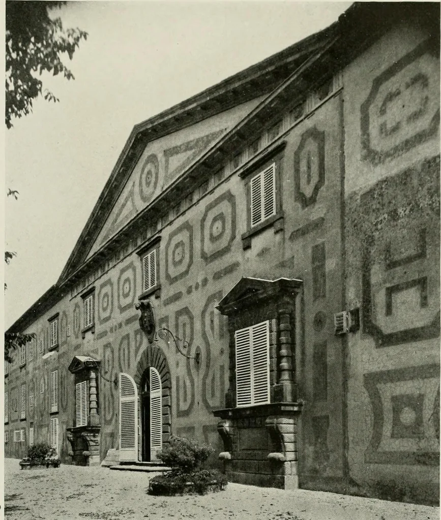 An illustration from Villas of Florence and Tuscany, 1922, leaf 390