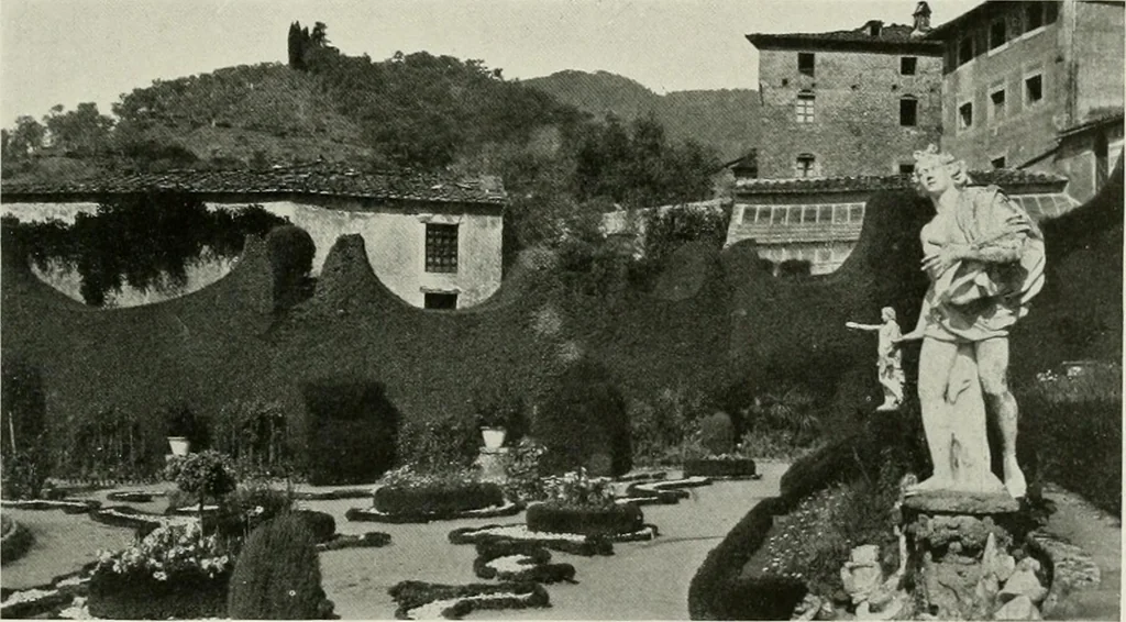 An illustration from Villas of Florence and Tuscany, 1922, leaf 400