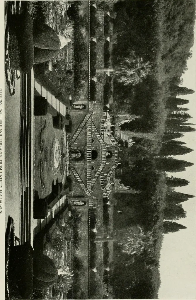 An illustration from Villas of Florence and Tuscany, 1922, leaf 402