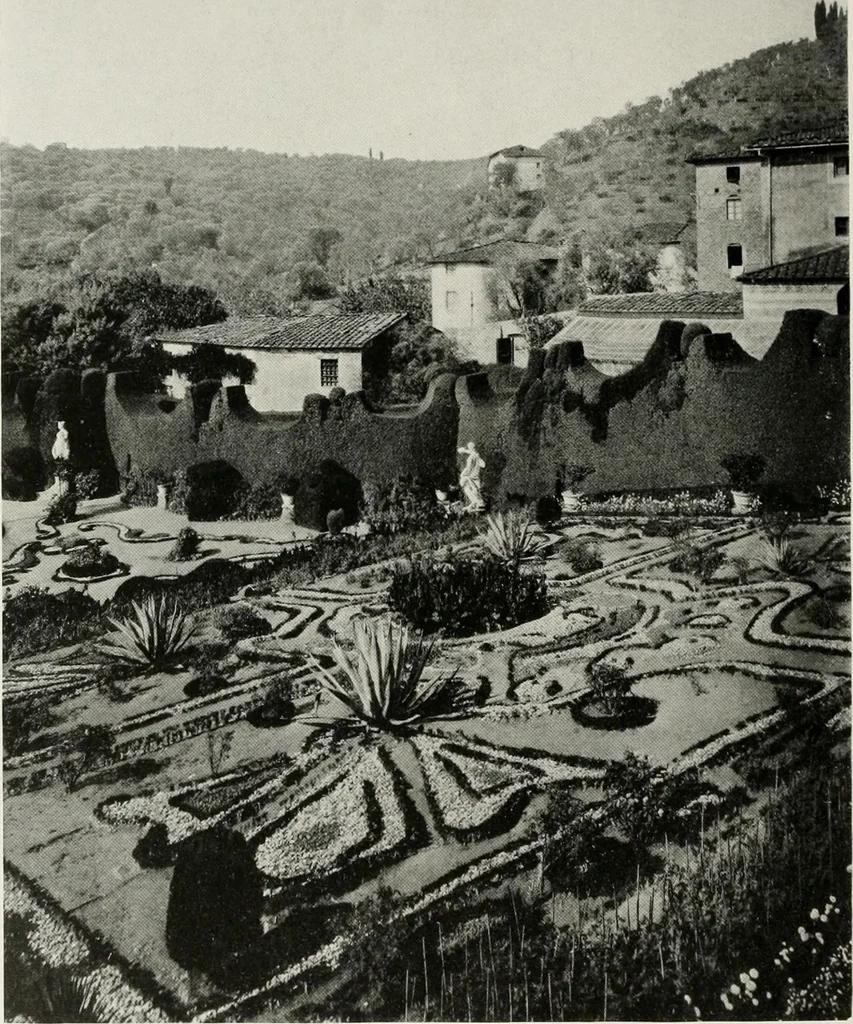 An illustration from Villas of Florence and Tuscany, 1922, leaf 405