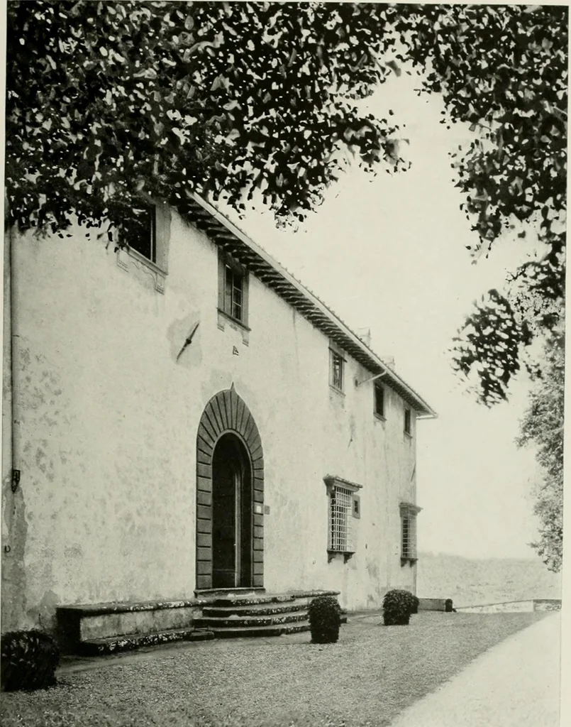 An illustration from Villas of Florence and Tuscany, 1922, leaf 92