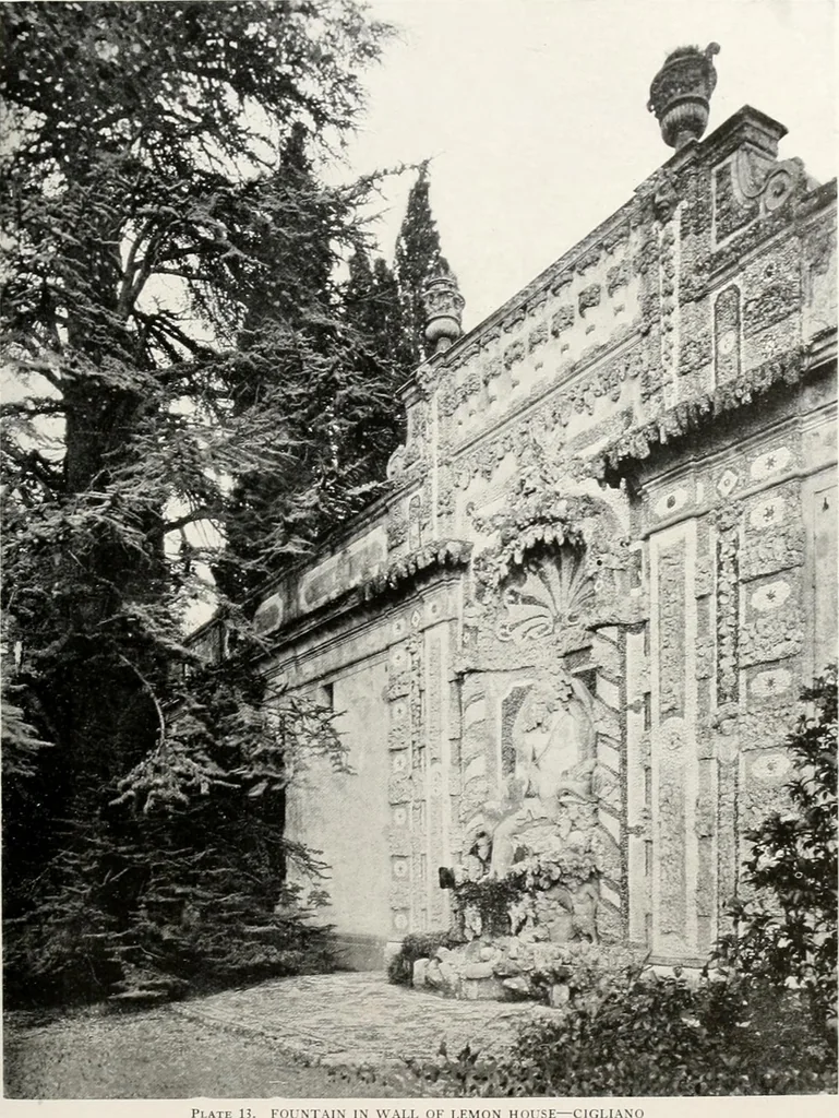 An illustration from Villas of Florence and Tuscany, 1922, leaf 102