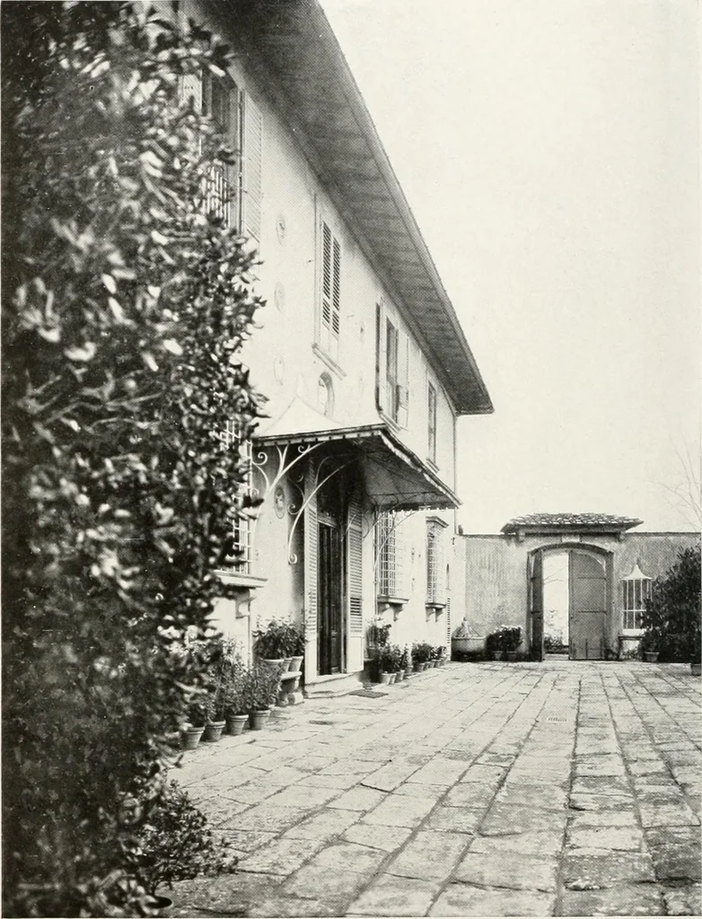 An illustration from Villas of Florence and Tuscany, 1922, leaf 145