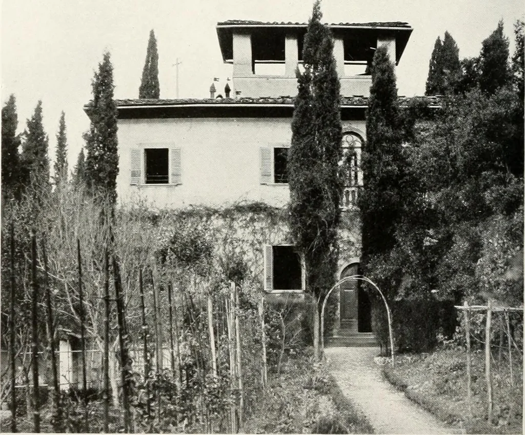 An illustration from Villas of Florence and Tuscany, 1922, leaf 155