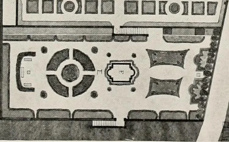 An illustration from Villas of Florence and Tuscany, 1922, leaf 164