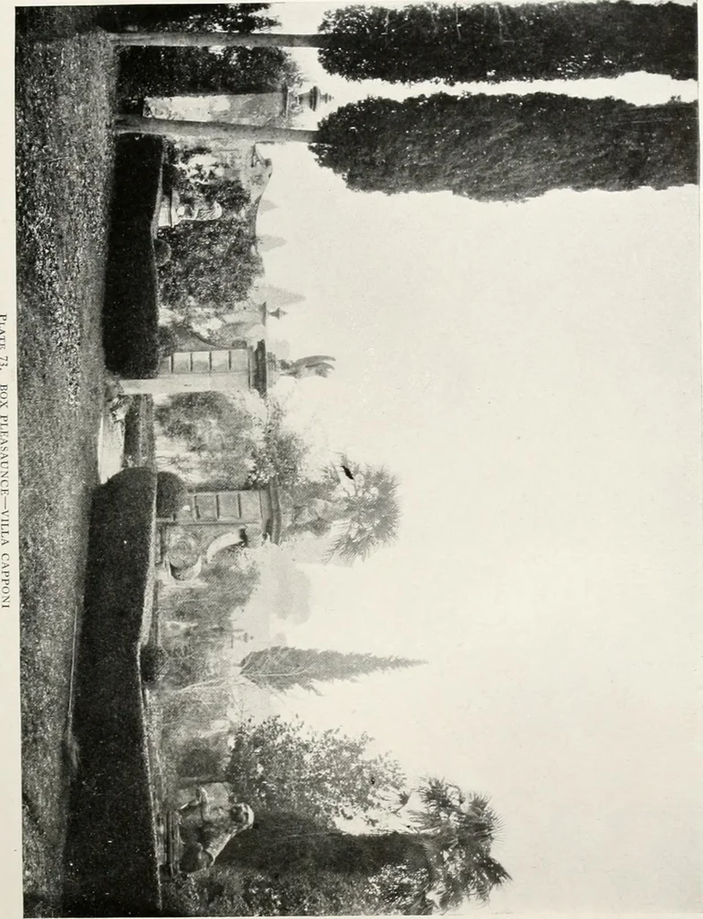 An illustration from Villas of Florence and Tuscany, 1922, leaf 178