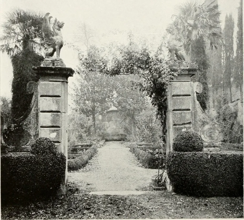 An illustration from Villas of Florence and Tuscany, 1922, leaf 179