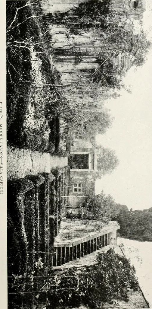 An illustration from Villas of Florence and Tuscany, 1922, leaf 180
