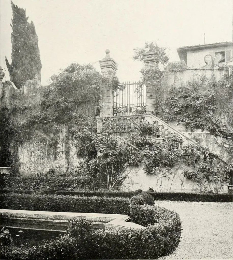 An illustration from Villas of Florence and Tuscany, 1922, leaf 182