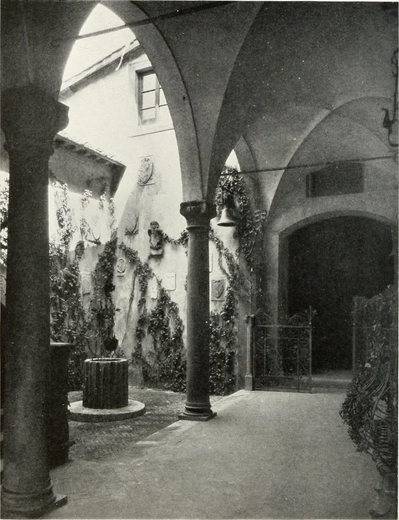 An illustration from Villas of Florence and Tuscany, 1922, leaf 195