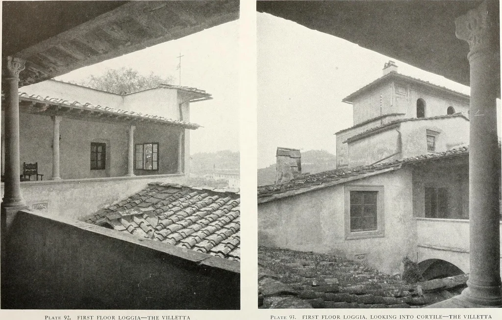 An illustration from Villas of Florence and Tuscany, 1922, leaf 199