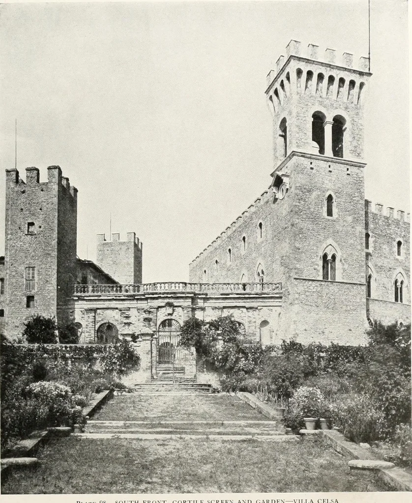 An illustration from Villas of Florence and Tuscany, 1922, leaf 206