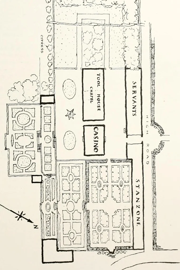 An illustration from Villas of Florence and Tuscany, 1922, leaf 294