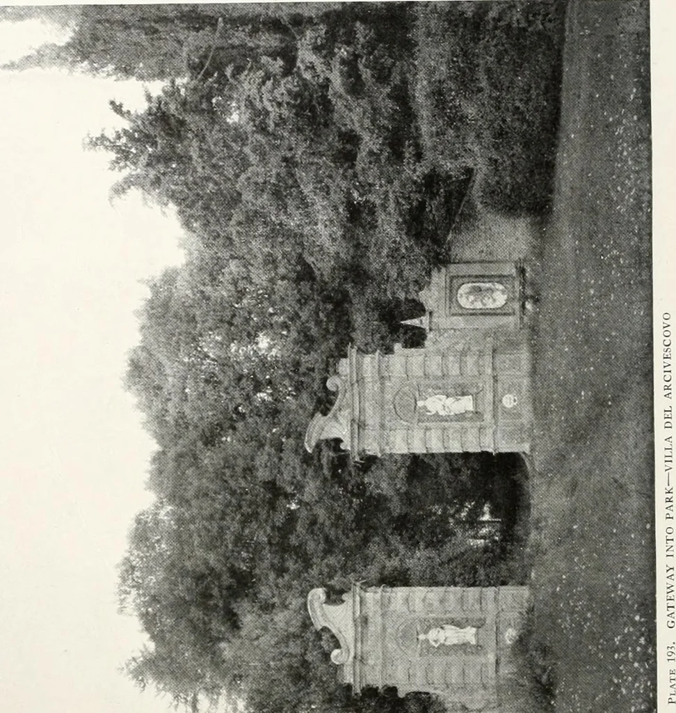 An illustration from Villas of Florence and Tuscany, 1922, leaf 313