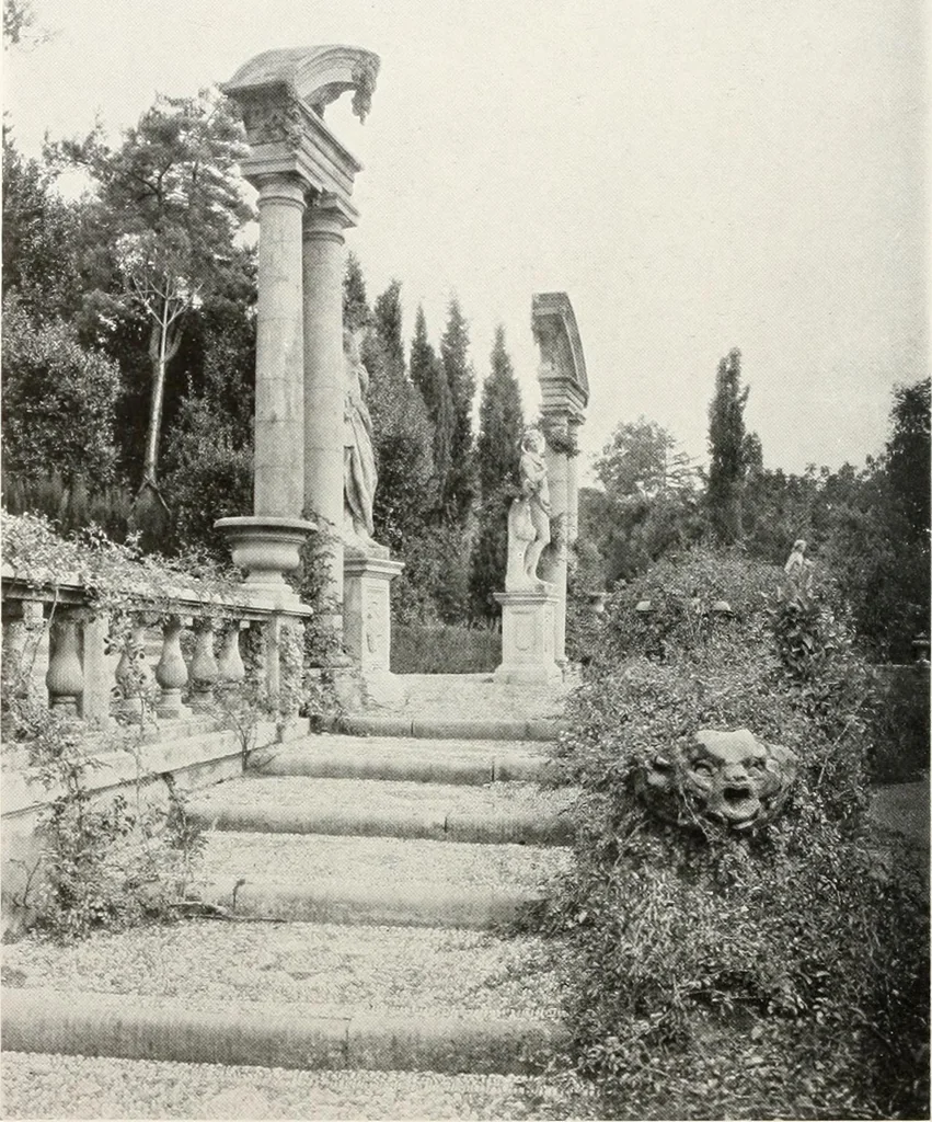 An illustration from Villas of Florence and Tuscany, 1922, leaf 341