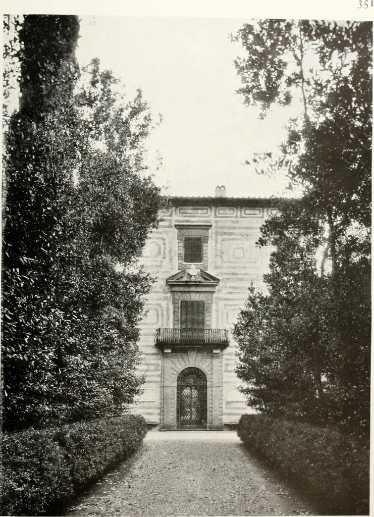 An illustration from Villas of Florence and Tuscany, 1922, leaf 358