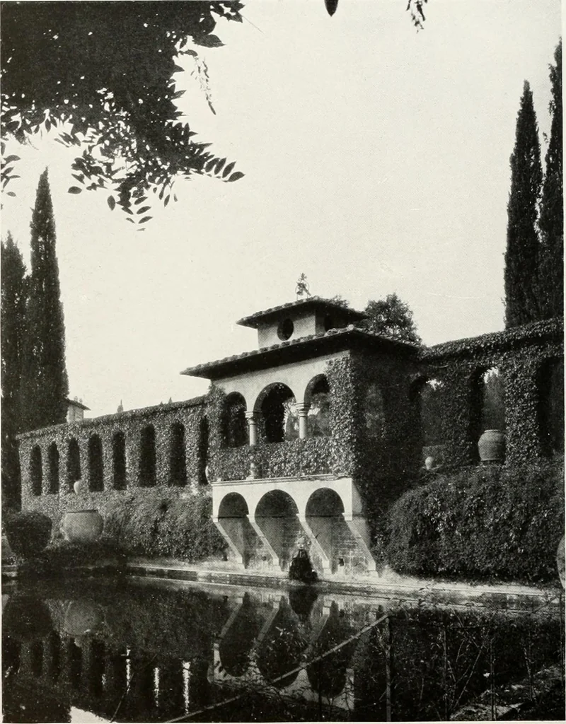 An illustration from Villas of Florence and Tuscany, 1922, leaf 369
